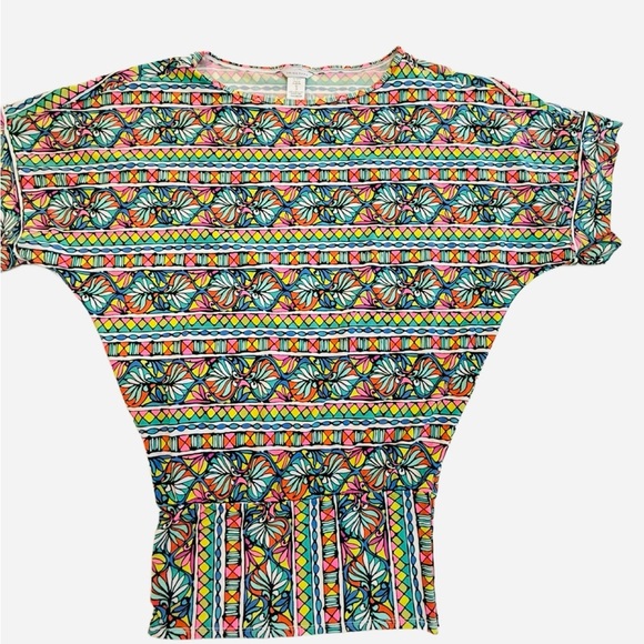 Trina Turk Colorful Geometric Patterned Swim Cover Dress. Size small - Picture 5 of 8